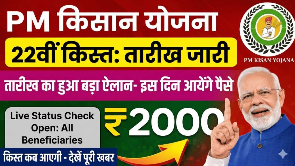 PM Kisan Yojana 22th Kist Date