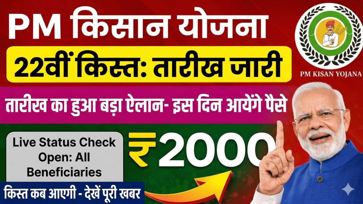 PM Kisan Yojana 22th Kist Date
