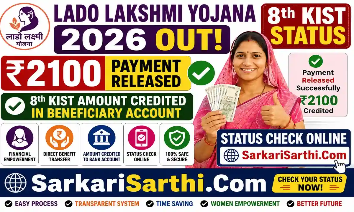 Lado Lakshmi Yojana 8th Kist Status 2026 Out ₹2100 Payment Released, Status Check Online